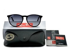 New Ray-Ban RB4171 Erika Matte Black/ Grey Polarized Gradient Women’s Sunglasses