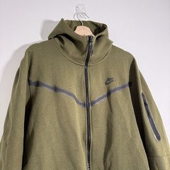 Nike Tech Fleece Windrunner Full Zip Hoodie Olive Green Men’s Size Large