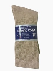 3,6,12 Pairs Diabetic KHAKI CREW SOCKS circulatory Health Men’s Cotton ALL SIZE