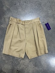 NWT Ralph Lauren Purple Label Pleated Khaki Shorts – 32