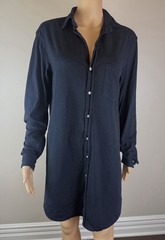 Frank & Eileen Mary Dress Cotton Black Shirt Dress XS