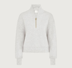 🧡NWT*Varley Davidson Sweat Half Zip Doublesoft Fabric Women’s Size S Ivory Marl