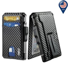 Slim RDIF Blocking Pop Up Wallet For Men, Bifold W/ Money Clip Minimalist
