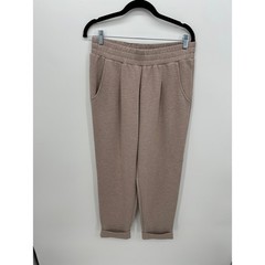 Varley DoubleSoft Rolled Cuff Jogger Pants 25″ Taupe Lounge Athleisure Sz M