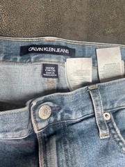 Calvin Klein Jeans Men’s Light Wash Blue Skinny Slim Fit Distressed 5-Pocket