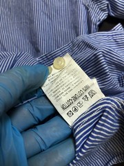 Moschino Shirt Mens 15 1/2 39 Striped Long Sleeved Cotton Red Heart