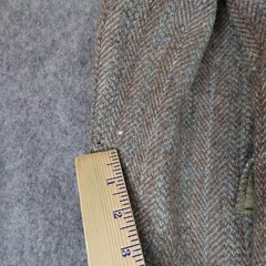 Vintage Harris Tweed Jacket Mens 38 Brown Herringbone Blazer Sport Coat USA 80s