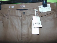 a.n.a Women’s High Rise Straight Jeans Size 18 Brown Coated NWT