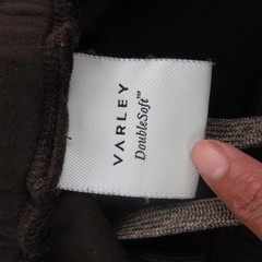 Varley Pants Womens L Brown DoubleSoft Rolled Cuff Joggers Elastic Waist