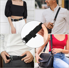 10 Pack Elastic Belt Keeper Strap, Nylon Canvas Web Belt Elastic Loop Keeper for