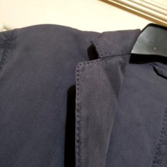 Suitsupply Blazer Mens 38R Blue Silk Cotton Herringbone Sport Coat Working Cuffs