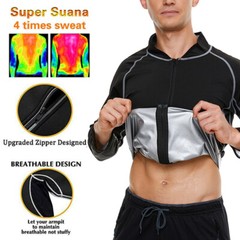 Heavy Sauna Suit Sweat Exercise Gym Men Shaper Suit Fitness Weight Loss Anti-Rip