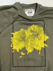 RWBY Anime Sweatshirt USA MADE Long Sleeve S Sweater Shirt Green Yellow Flower