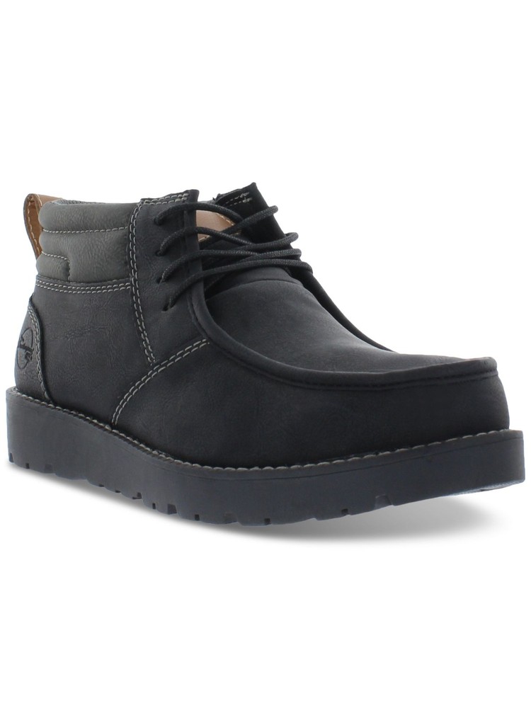 WEATHERPROOF VINTAGE Mens Black Comfort Round Toe Lace-Up Chukka Boots 8 M