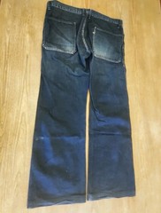 45 rpm denim pants, Indigo dyeing, vintage, Made in Japan, size-33, Hand made