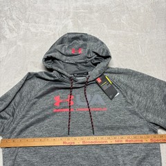 NWT Under Armour Storm Hoodie Men’s L Gray Neon Orange Cold Gear Loose Fit
