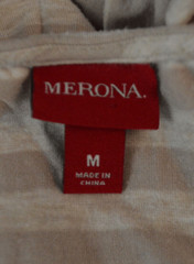 Merona Brown Tan Striped Sleeveless Pullover Dress Women’s Size Medium