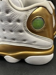 Jordan Air Jordan Retro 13 Men’s Mid Top Lace-Up Leather Sneakers White/Gold