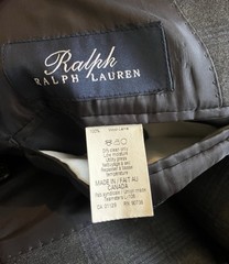 Ralph Lauren Men’s 50R Charcoal Gray Windowpane Plaid Wool Sports Coat Blazer