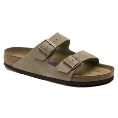 Birkenstock Arizona Soft Footbed Suede Leather Taupe Sandals – NEW