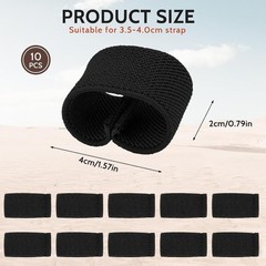 Elastic Belt Keeper Strap 10 Pack Nylon Canvas Web Belt Loop Keeper for 1.5 Inch