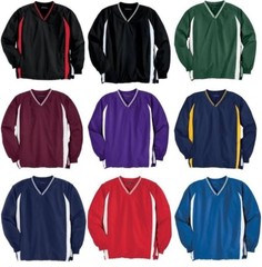 Sport Tek Mens V Neck Golf Pullover WindShirt Jacket S-6XL OR TALL NEW JST62