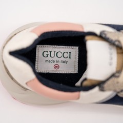 Size 36.5eu 6.5 US – Gucci GG Rhyton Beige White Pink Blue GG Canvas Leather