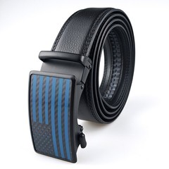 New Genuine Leather Mens Ratchet Belt Belts For Men Adjustable Automatic Buckle