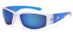 Arctic Blue | Wrap Rectangle | Blue & Clear Frames | Blue Lens +Case/Cloth