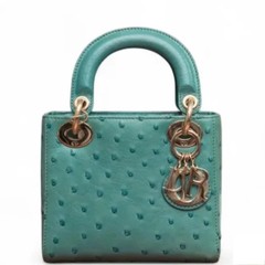 Dior Mini Lady Dior Turquoise Ostrich (zz071426e3r)