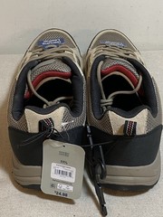 George Men’s Genuine Leather Athletic Sneakers Tan Black Lace Up Mesh Size 11.5