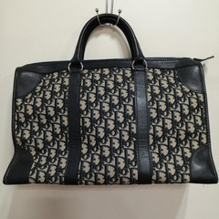 CHRISTIAN DIOR Handle Bag Boston Bag Trotter Leather Size Width15.7 in Unisex