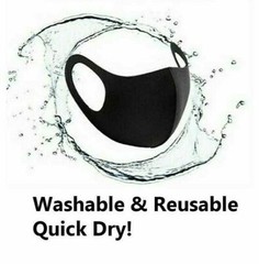Washable & Reusable Fashion Face Black Mask (Unisex ) Mouth Cover ( Pack of 5 )