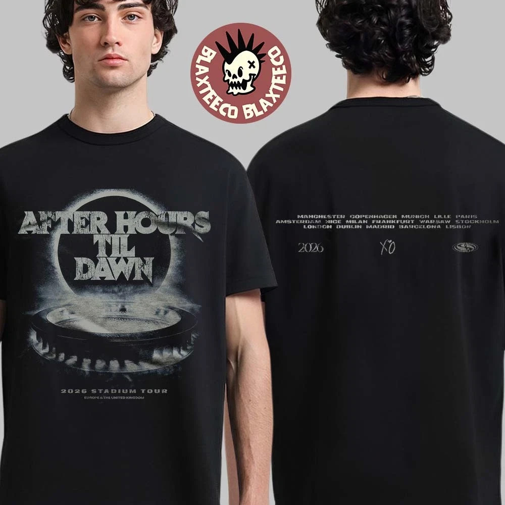 The Weeknd After Hours Til Dawn 2026 Europe And UK Merch Stadium T-Shirt PD1642