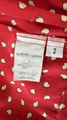 Alberto Aspesi Red Silk Wrap Dress Size IT 44 (S-M) Cute Little Yellow Chicks