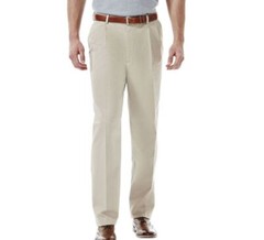 Haggar Pleated Front Work To Weekend Khaki Pants String (Big & Tall: 50 – 60)