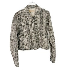 Blank NYC Soft Snakeskin Cropped Jacket Lightweight Size Medium M D2249