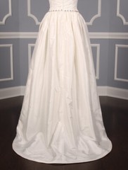 JUSTINA ATELIER Meaghan Ivory Pink Strapless Silk Wedding Dress Bridal Gown 8