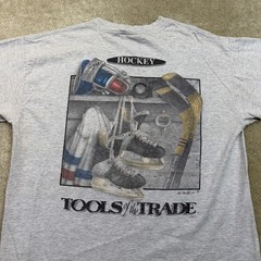VTG 1999 Walt Disney World Hcokey Tools of The Trade Tee Shirt Mens Large Gray