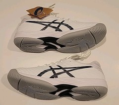 ASICS Gel Game 9 Mens Shoes White Black 1041A337-100 New Size 9.5 READ DESCR.