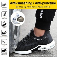 Safety Shoes Men Work Sneakers Indestructible Steel Toe Shoes Protective Boots
