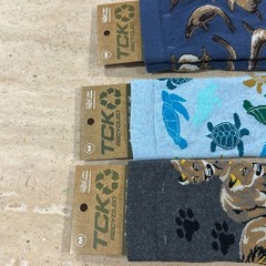 3 pair of TCK Lions, Sea Lions and Turtle Crew Socks NWT Size M