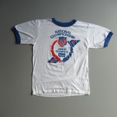 Vintage 80s Sears Ringer T Shirt 50/50 Made in the USA S