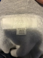 Men’s Gray Full Zip Hooded Fleece Hoodie Sweatshirt Cotton Solid Size L