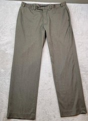 Lauren Ralph Lauren Dress Pants Mens 38×32 Brown Flat Front Poly Rayon Washable