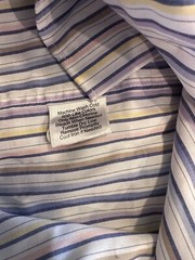 Men’s Egara Shirt L Large Slim Fit Striped Long sleeve Flip Cuff