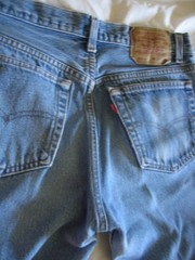 MEN’S VINTAGE 1981 LEVI’S 501xx JEANS BLANK RED TAB 32W X 38L BUTTON UP FLY STF