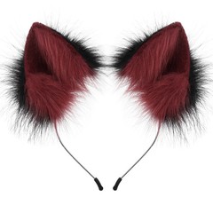 Handmade Faux Fur Animal Ears Headband Furry Cat Fox Ear Hairhoop Headwear
