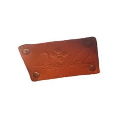 Patricia Nash Isla Italian leather oblong cosmetic Tan With Brass Studs Zippered