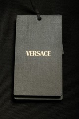 Versace Men’s Black Logo Embroidery Short Sleeve Polo Shirt US 5XL IT 62